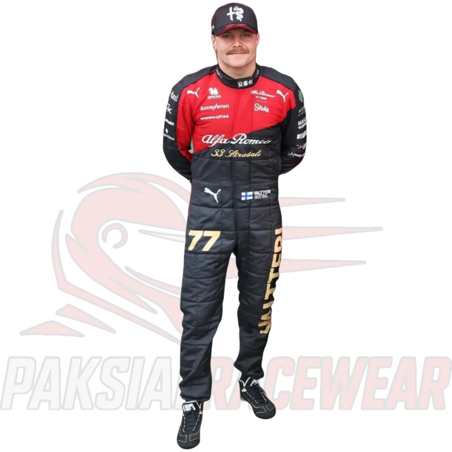 Valtteri Bottas 2023 Italian GP Alfa Romeo F1 Replica Race Suit | Premium Collectible by Paksial Racewear