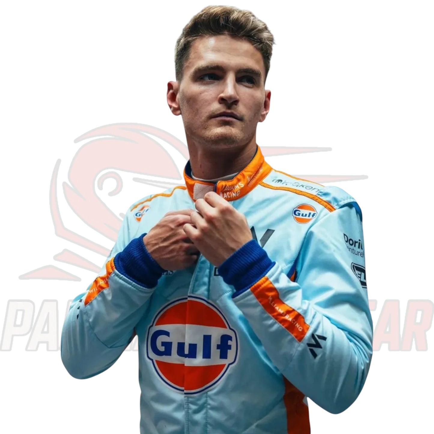 Logan Sargeant Singapore GP 2023 F1 Suit – Gulf Williams Racing Edition