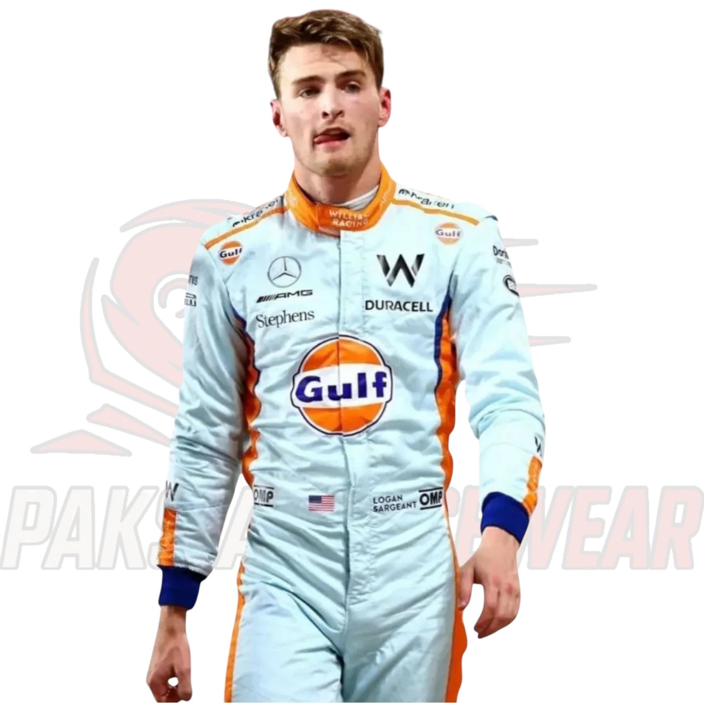 Logan Sargeant Singapore GP 2023 F1 Suit – Gulf Williams Racing Edition
