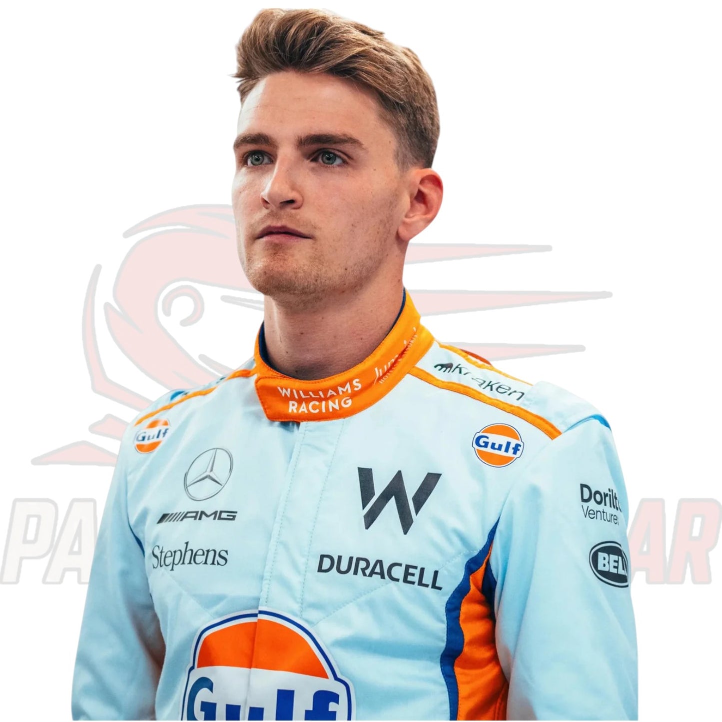 Logan Sargeant Singapore GP 2023 F1 Suit – Gulf Williams Racing Edition