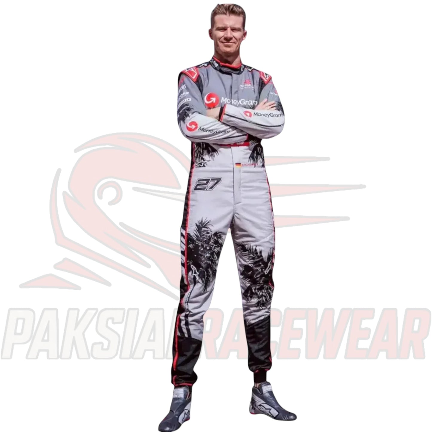 2023 Nico Hülkenberg Haas F1 Team Race Suit – Miami Grand Prix Special Edition | Paksial Racewear Replica