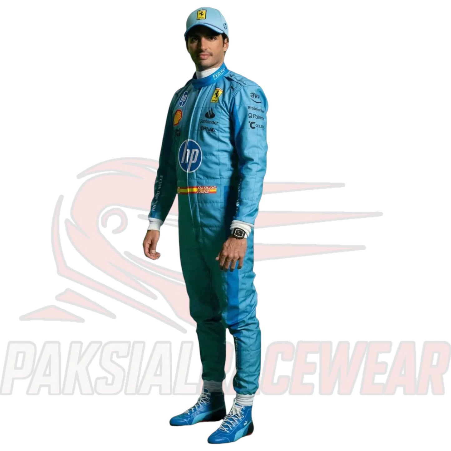 Carlos Sainz 2024 Ferrari Miami GP F1 Replica Race Suit – Paksial Racewear