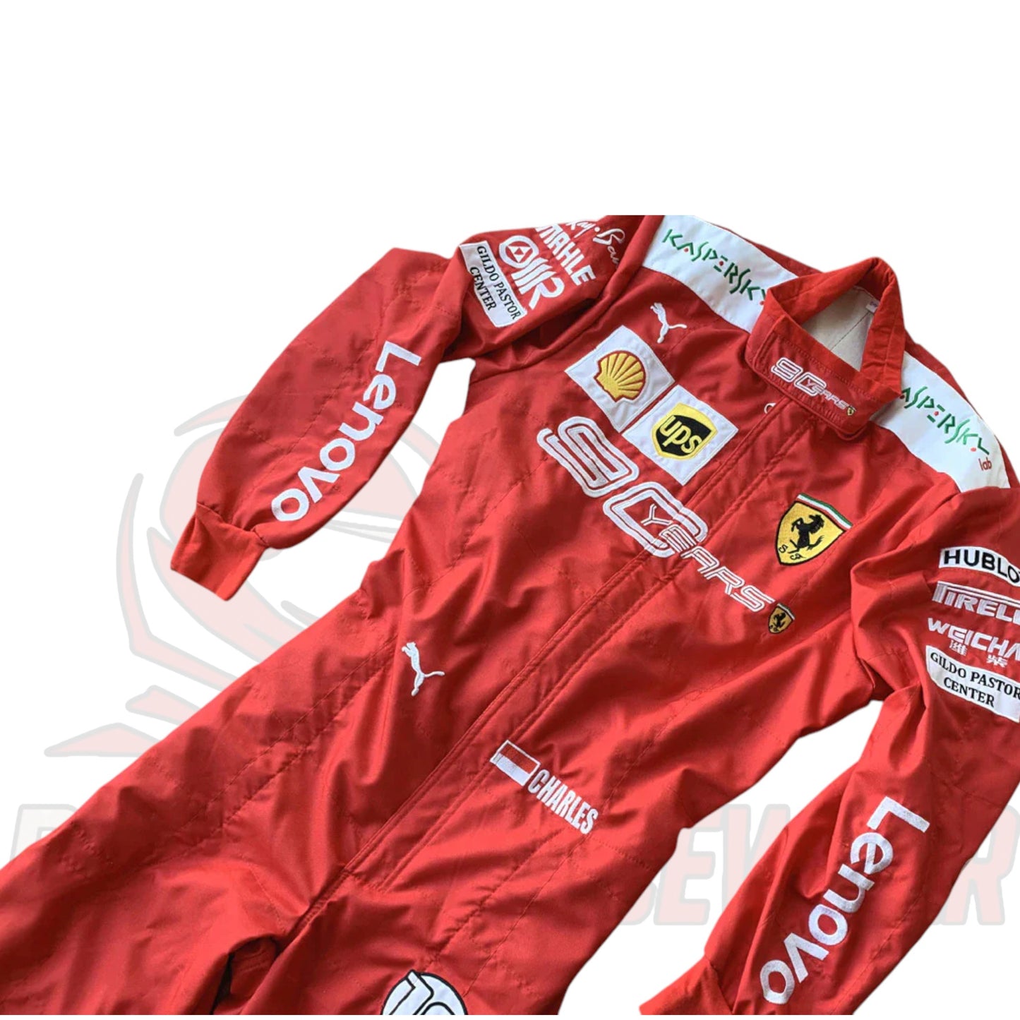 Charles Leclerc 2019 Ferrari 90 Years Embroidered Replica Go Kart Race Suit