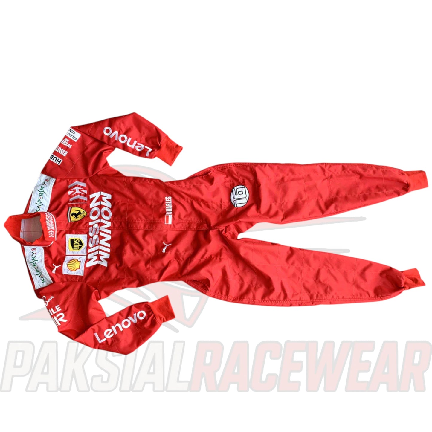 Charles Leclerc 2019 Ferrari Mission Winnow Embroidered Replica Go Kart Race Suit