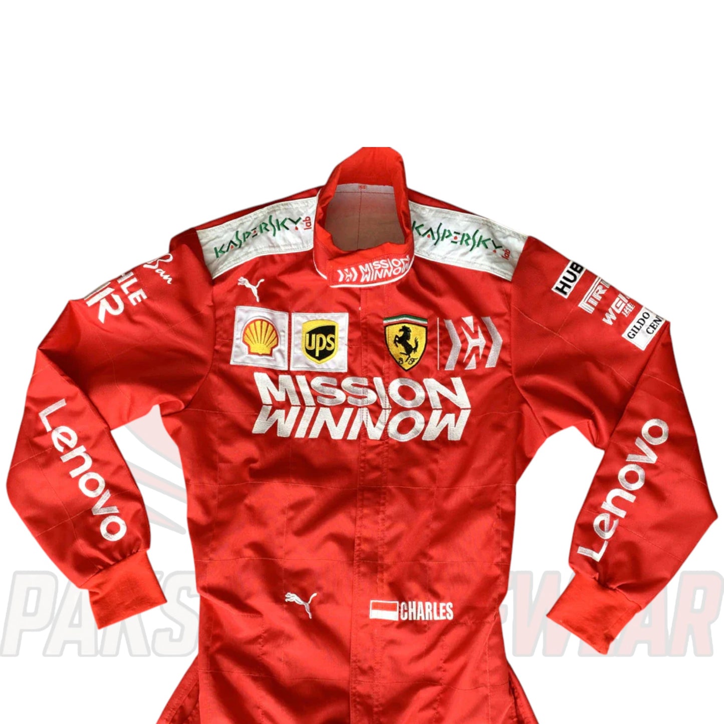 Charles Leclerc 2019 Ferrari Mission Winnow Embroidered Replica Go Kart Race Suit
