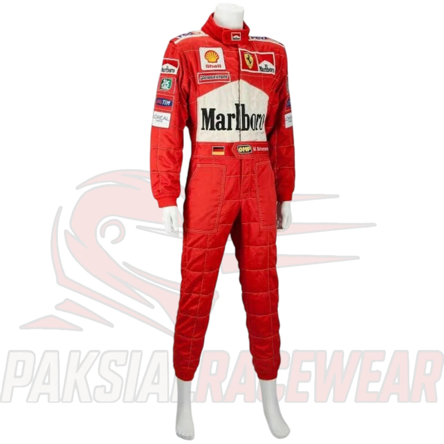 Michael Schumacher 2001 F1 Embroidered Patch Replica Race Suit | All Sizes