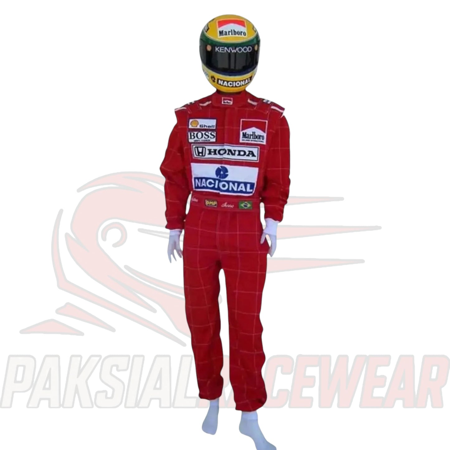 Ayrton Senna 1991 F1 Embroidered Patch Go Kart Replica Race Suit