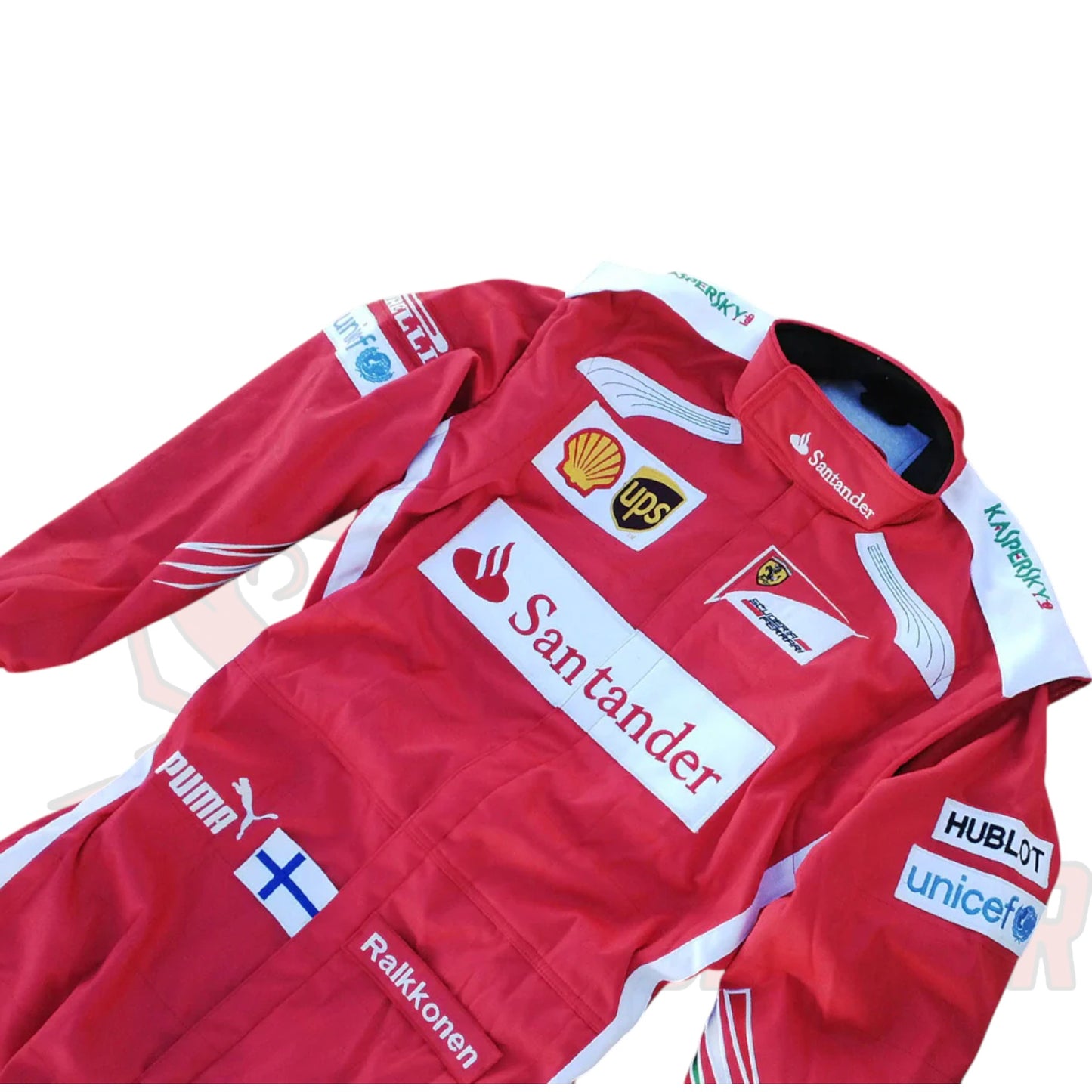 Kimi Räikkönen 2014 Ferrari F1 Replica Embroidered Go Kart Racing Suit