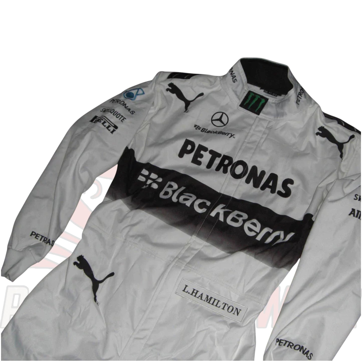 Lewis Hamilton 2014 Mercedes F1 Embroidered Replica Go Kart Race Suit
