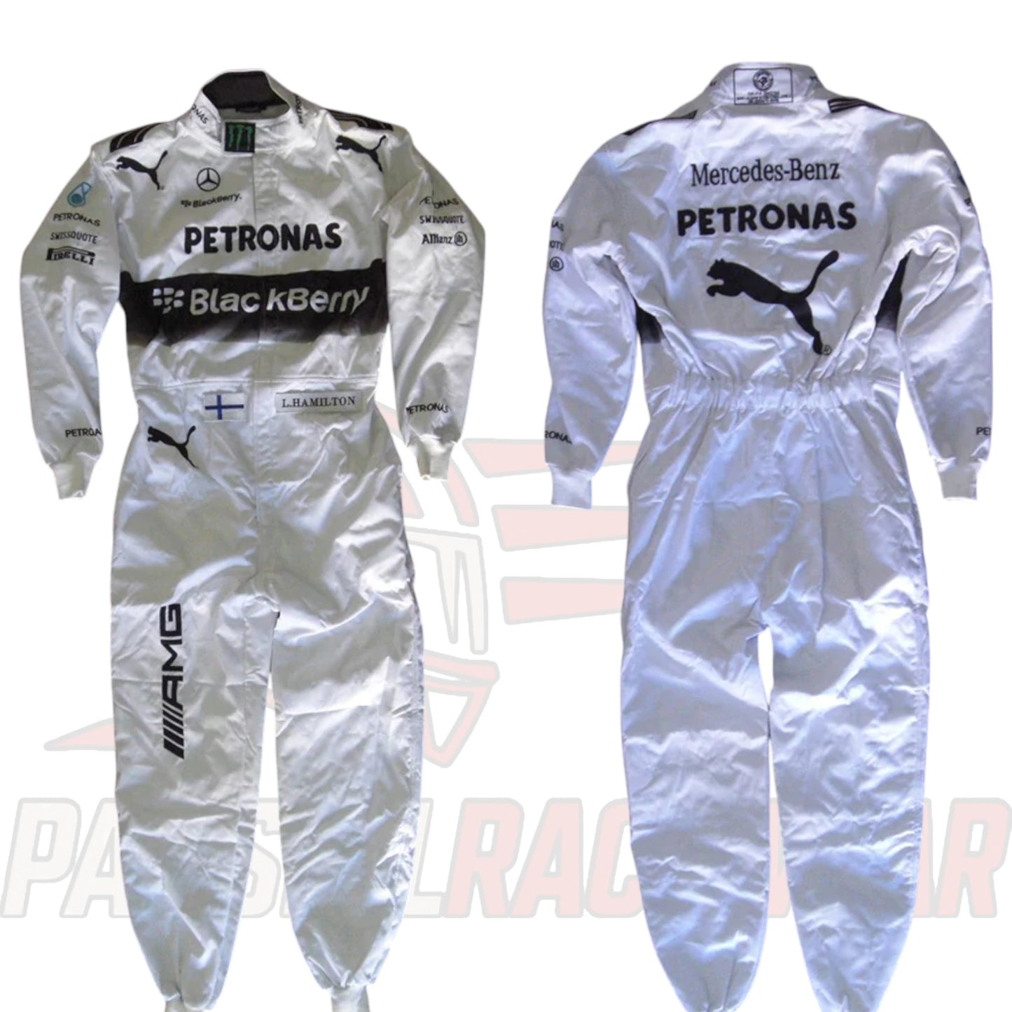 Lewis Hamilton 2014 Mercedes F1 Embroidered Replica Go Kart Race Suit