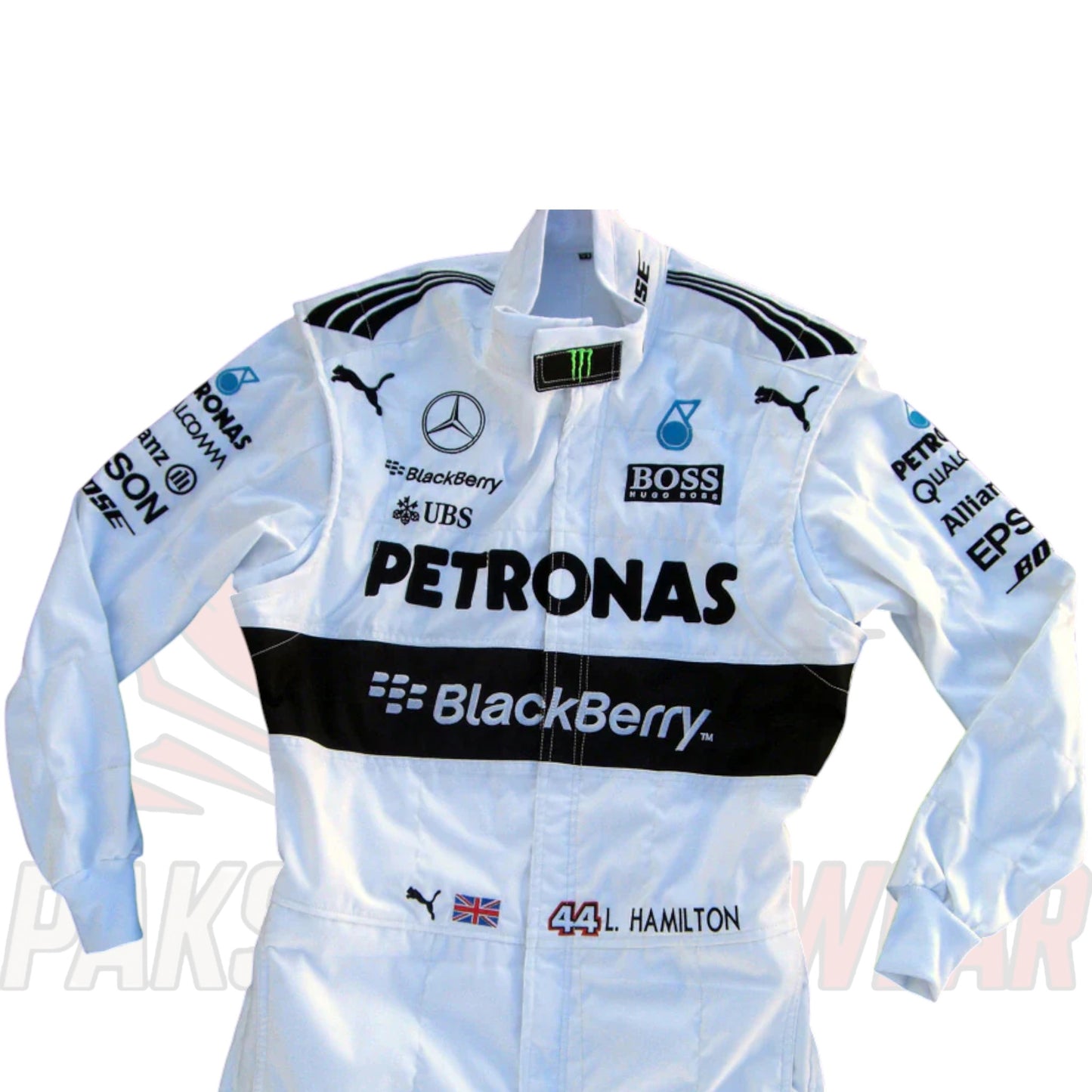 Lewis Hamilton 2015 Mercedes AMG F1 Embroidered Replica Go Kart Race Suit