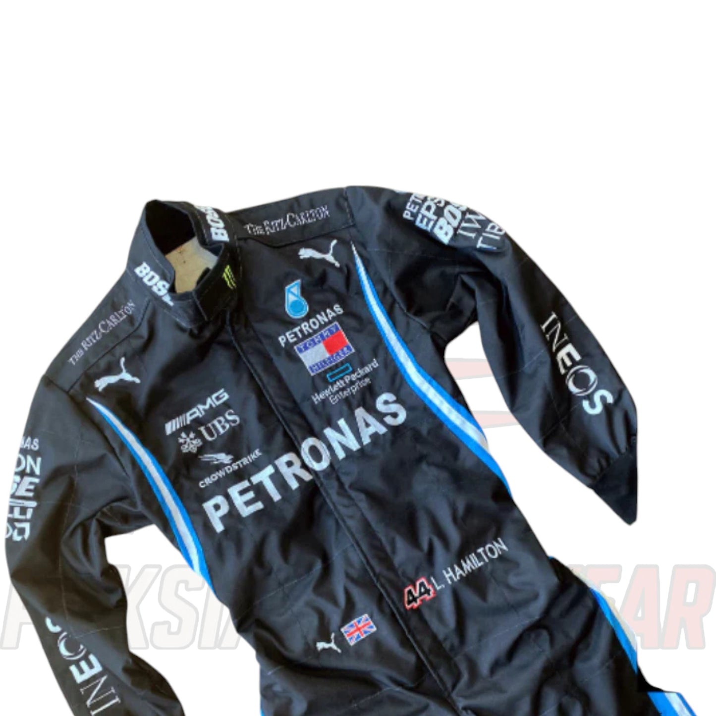 Lewis Hamilton 2020 Mercedes F1 Embroidered Replica Go Kart Race Suit