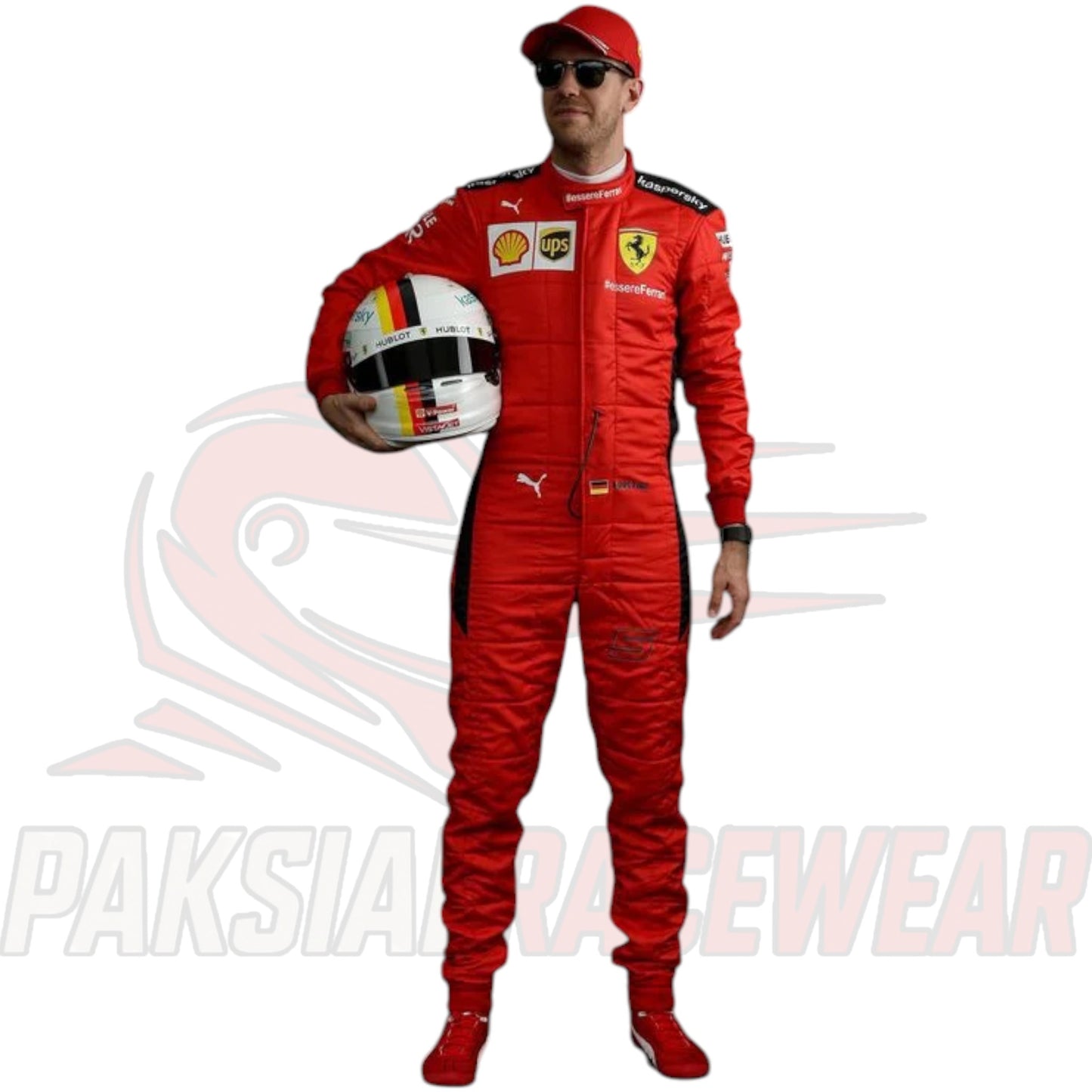 Sebastian Vettel Scuderia Ferrari Printed F1 Replica Racing Suit
