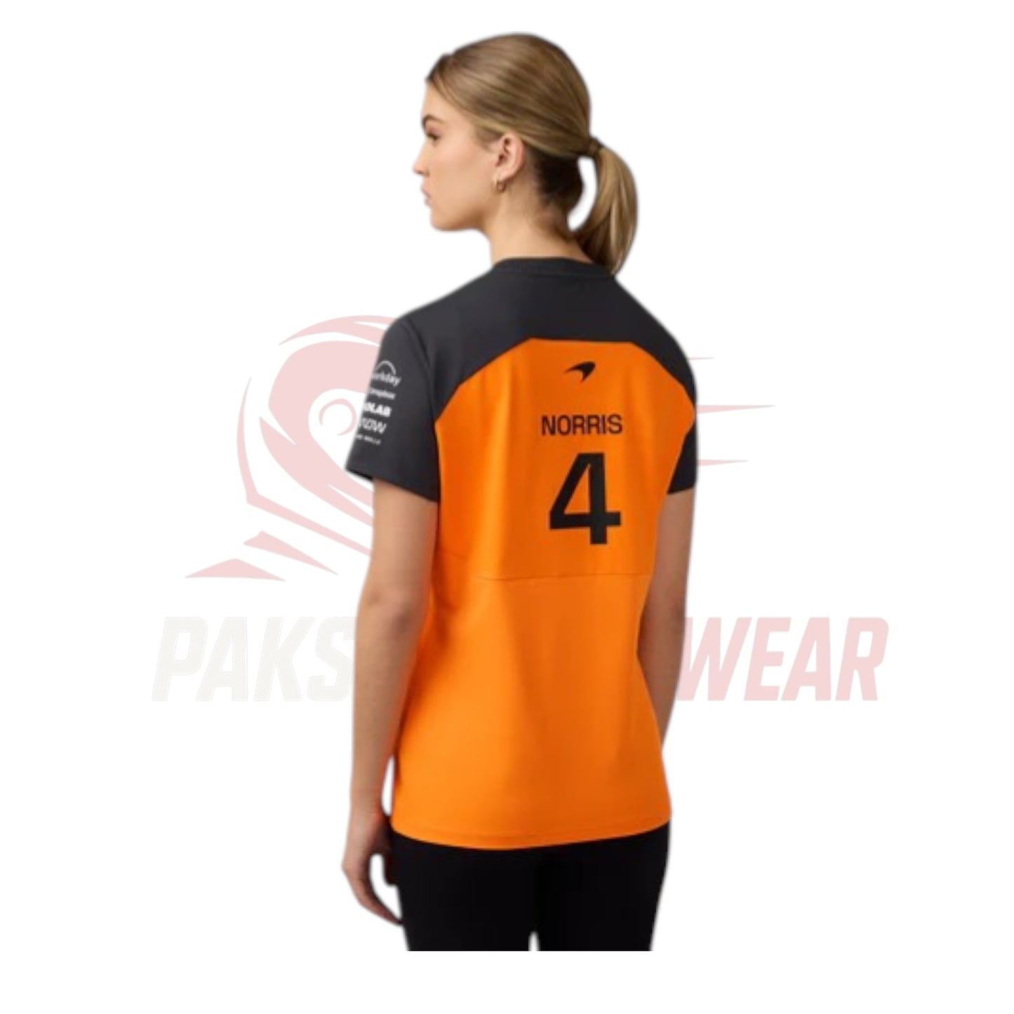 Lando Norris Women’s McLaren F1 Crew T-Shirt – Papaya