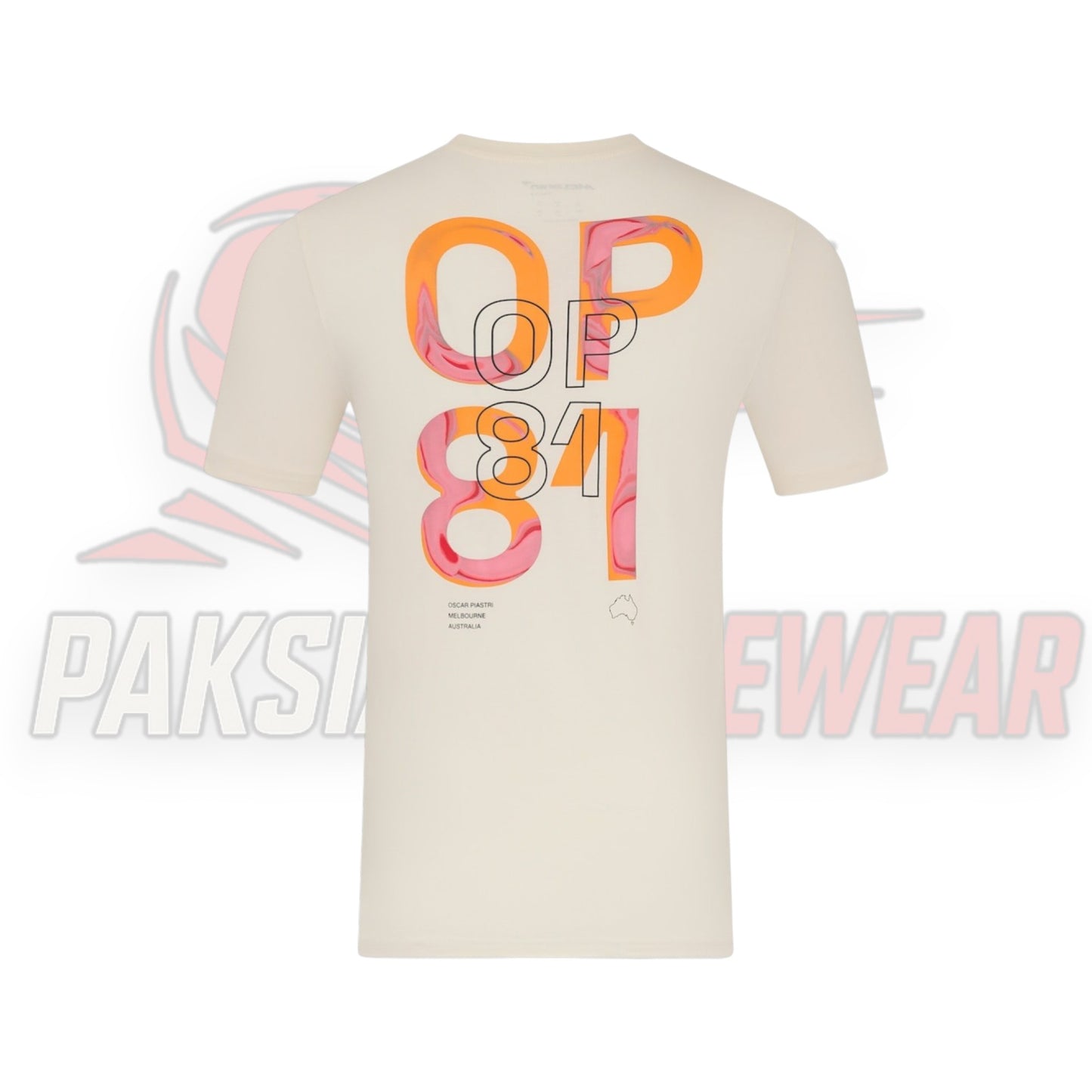 McLaren 2025 Oscar Piastri Driver T-Shirt β Cream | Unisex F1 Tee