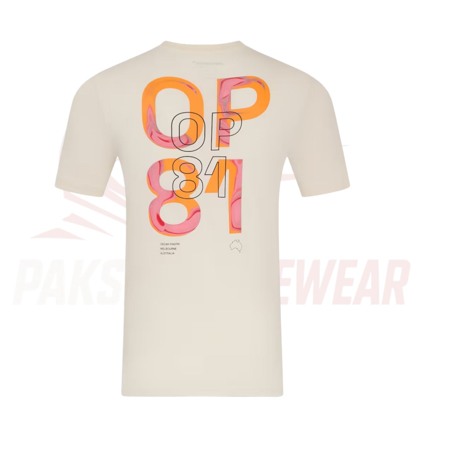 Oscar Piastri Cream T-Shirt – McLaren F1 Unisex Apparel