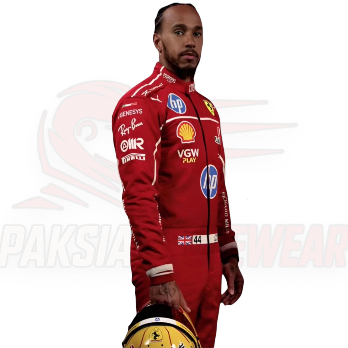 Lewis Hamilton 2025 New Ferrari HP Race Suit Replica