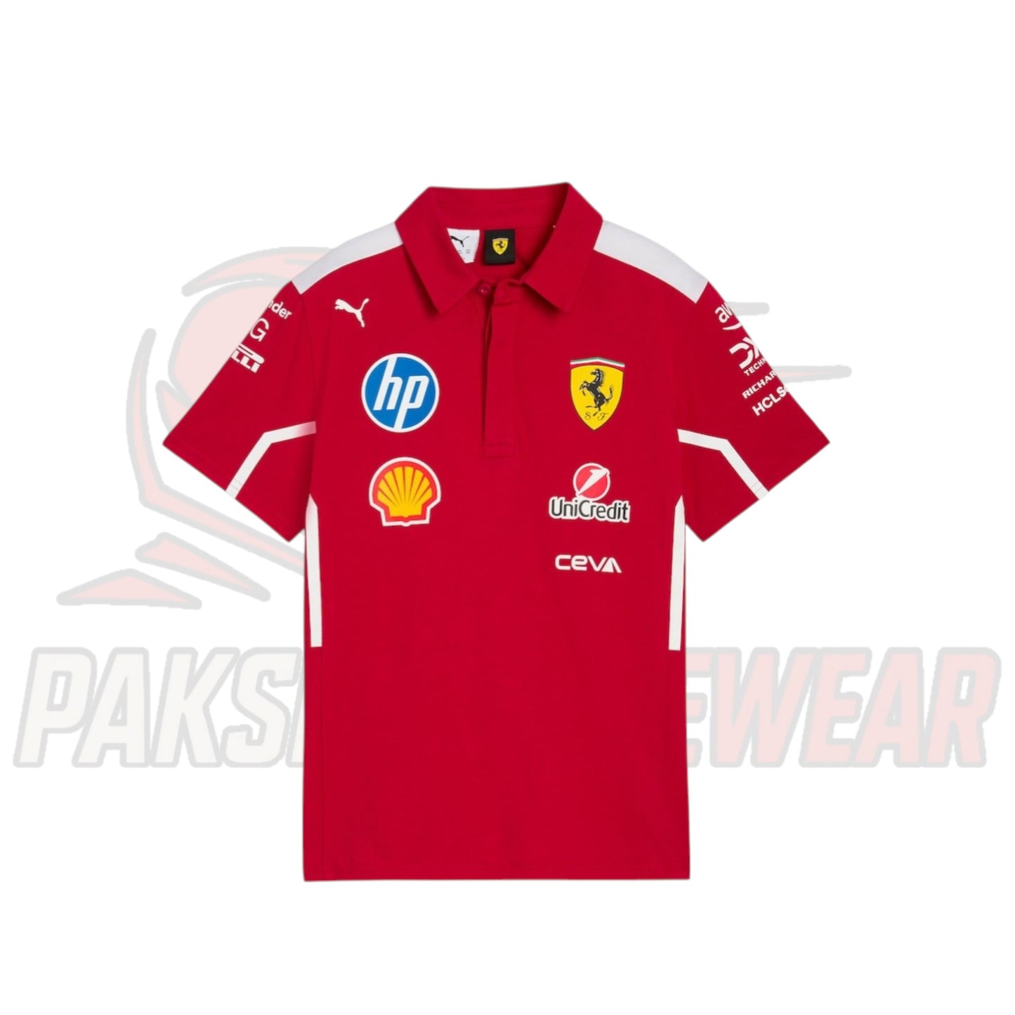 Scuderia Ferrari 2025 F1 Team Polo Shirt – Official Teamwear