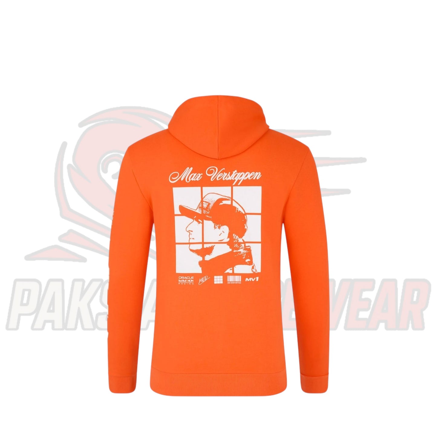 Red Bull Racing Max Verstappen Puzzle Hoodie – Orange – Unisex | 2025 F1 Streetwear