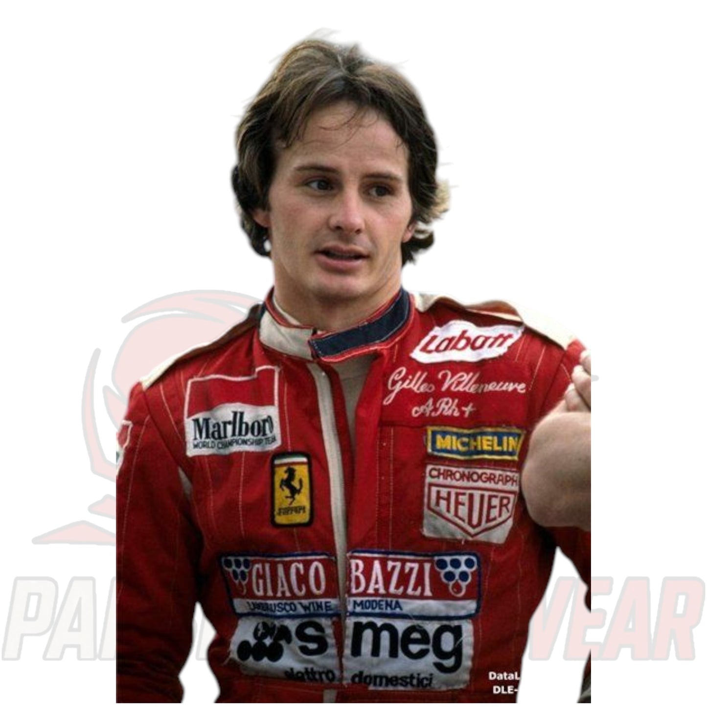 1978 Gilles Villeneuve Red Smeg F1 Embroidered Race Suit by Paksial Racewear