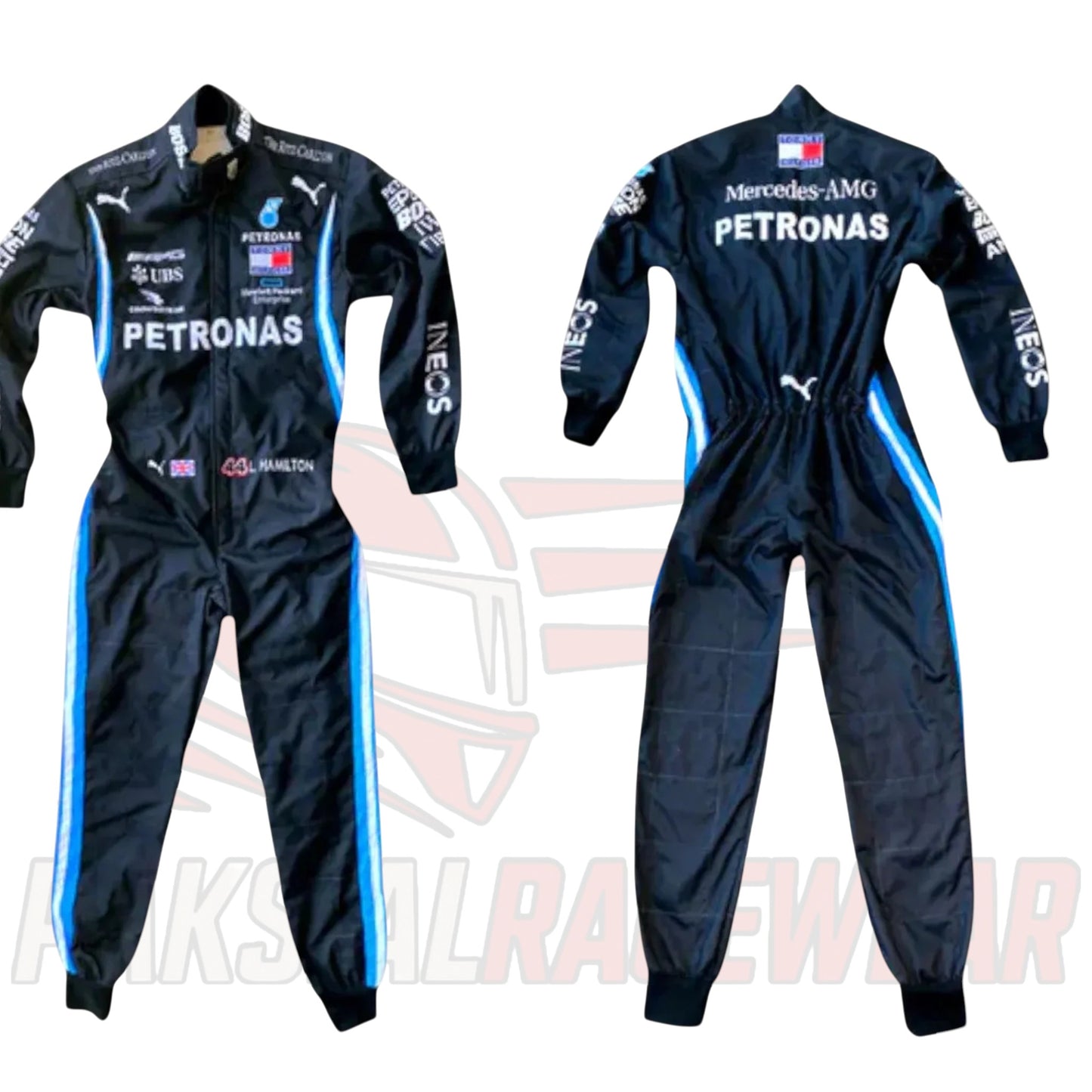 2020 Lewis Hamilton Mercedes-AMG F1 Embroidered Replica Race Suit