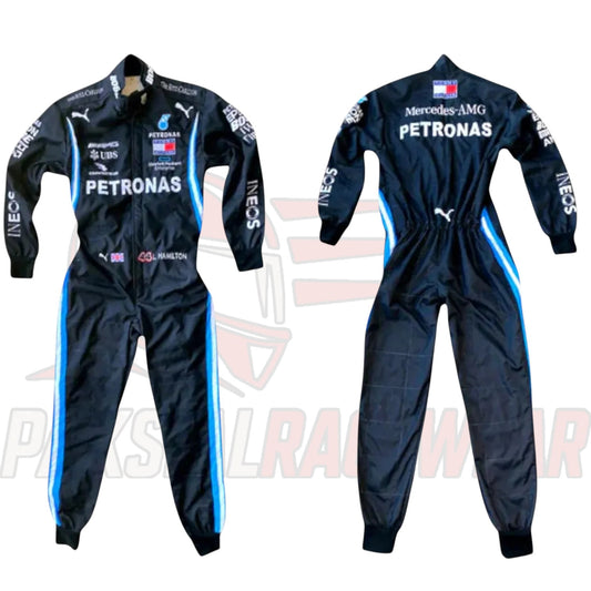 2020 Lewis Hamilton Mercedes-AMG F1 Embroidery Race Suit by Paksial Racewear