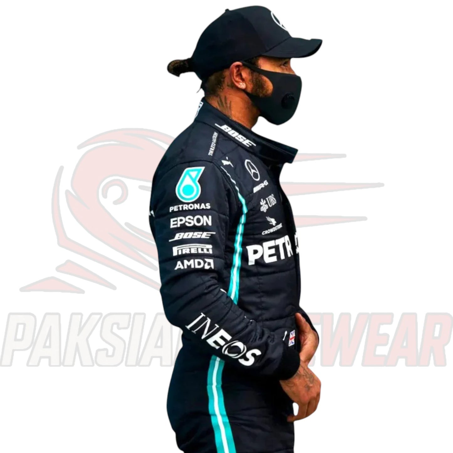 2021 Lewis Hamilton Mercedes-AMG F1 Replica Race Suit by Paksial Racewear