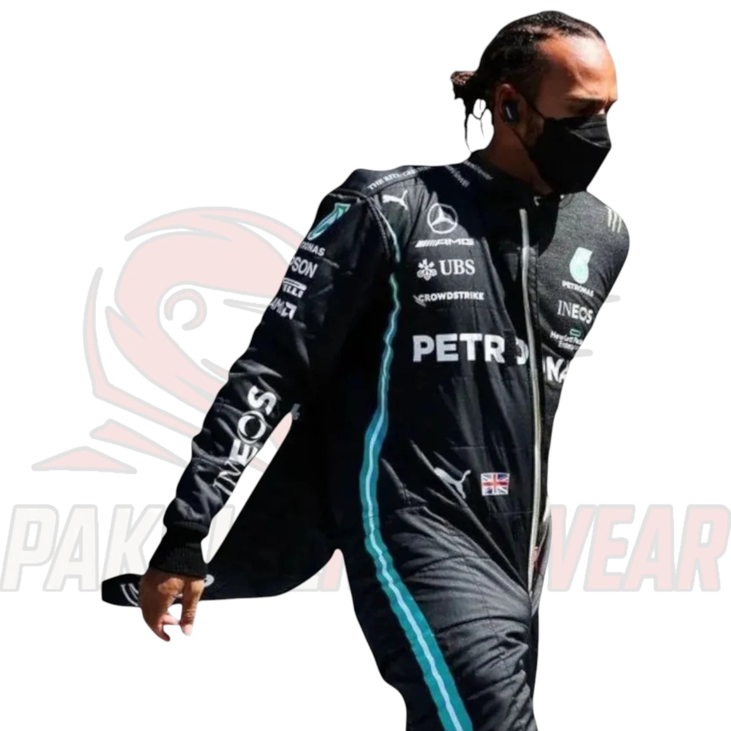 2021 Lewis Hamilton Mercedes-AMG F1 Replica Race Suit by Paksial Racewear
