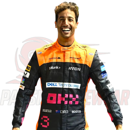 2022 Daniel Ricciardo Japan/Singapore GP Special Edition McLaren F1 Race Suit Replica | Paksial Racewear