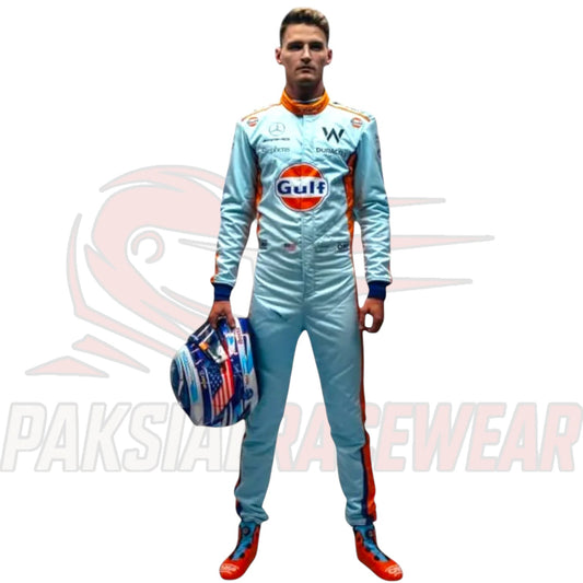 Logan Sargeant Singapore GP 2023 F1 Suit – Gulf Williams Racing Edition