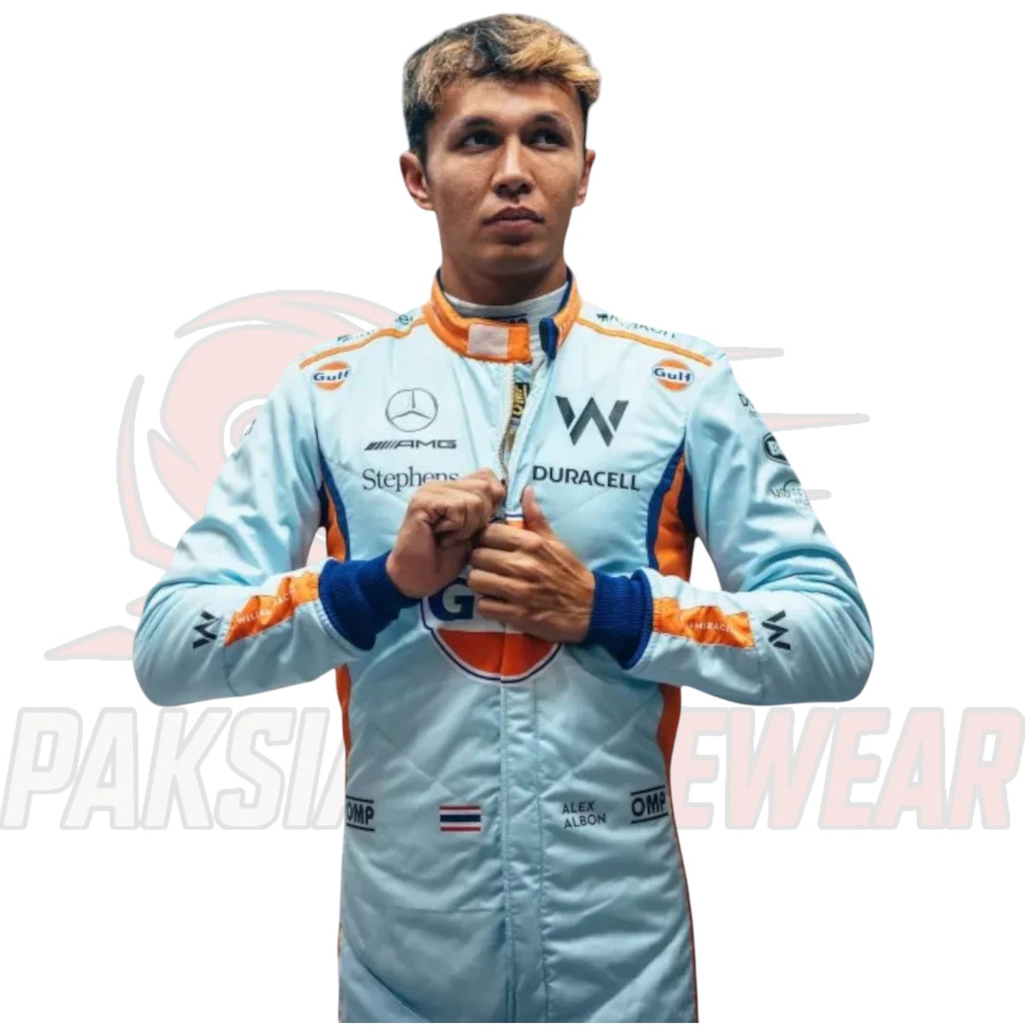 Alex Albon F1 Racing Suit 2023 – Gulf x Williams – Singapore GP Replica