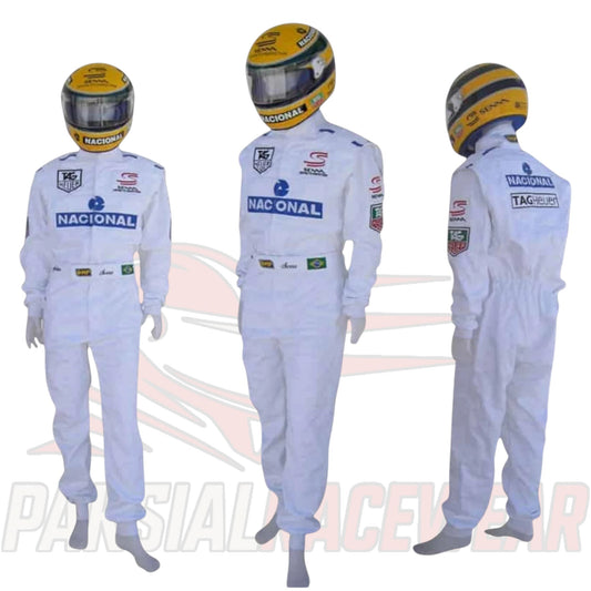 Ayrton Senna 1993 Paris Bercy Embroidered F1 Race Suit by Paksial Racewear
