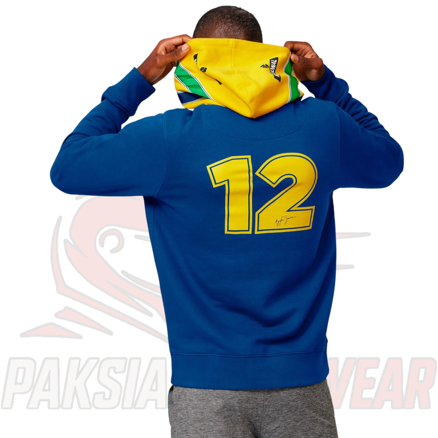 Ayrton Senna Stripe Hoodie by Paksial Racewear