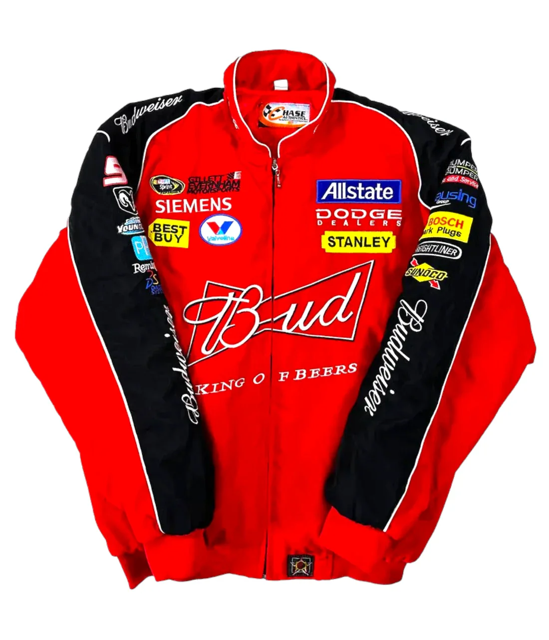 Budweiser Red & Black Racing Vintage Jacket by Paksial Racewear