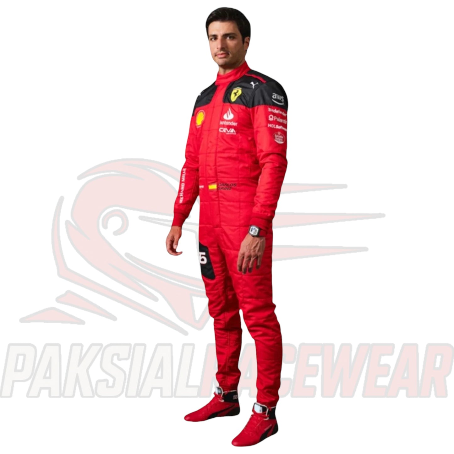 Carlos Sainz Scuderia Ferrari 2023 Karting Suit – All Sizes | Paksial Racewear
