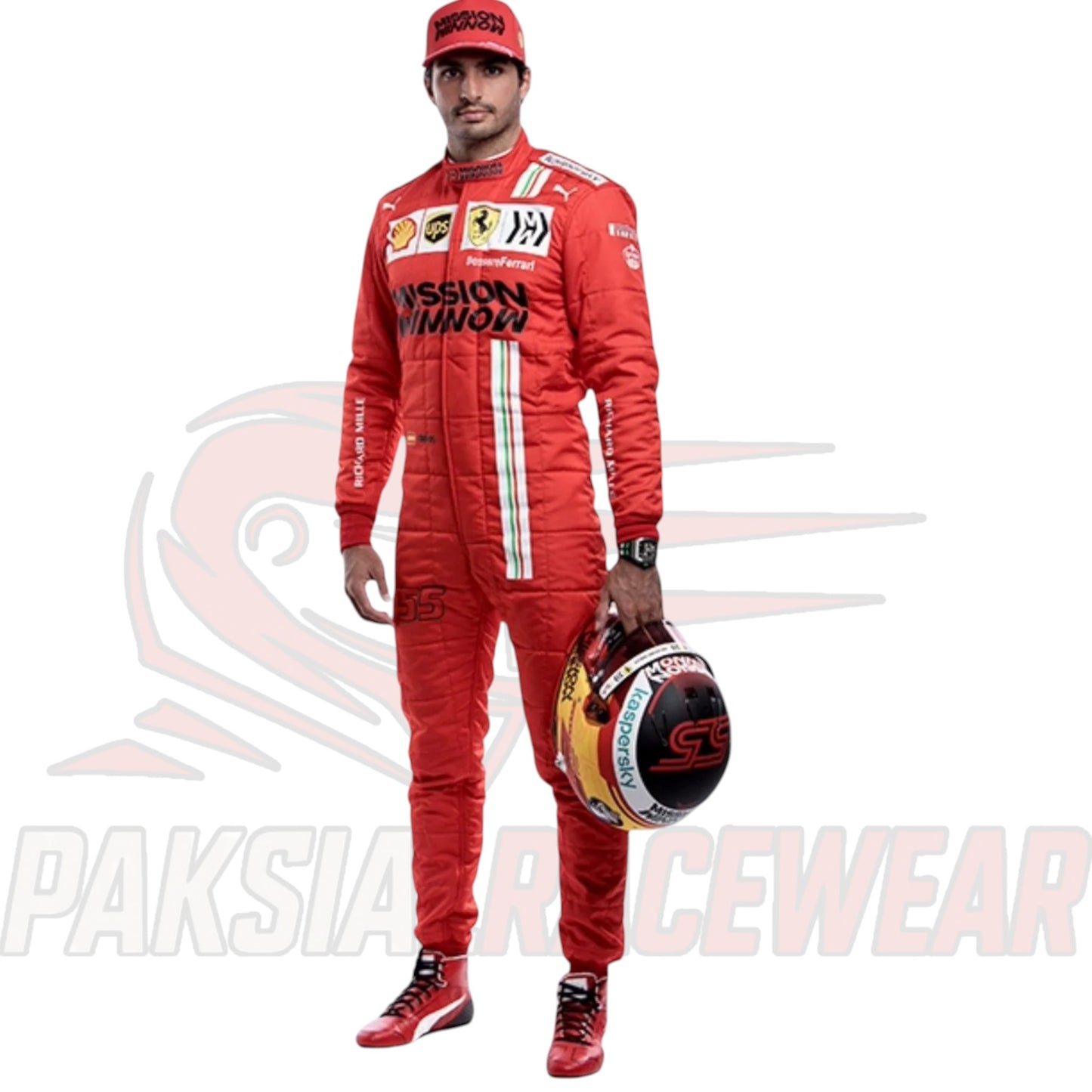 Carlos Sainz 2021 Scuderia Ferrari F1 Replica Racing Suit