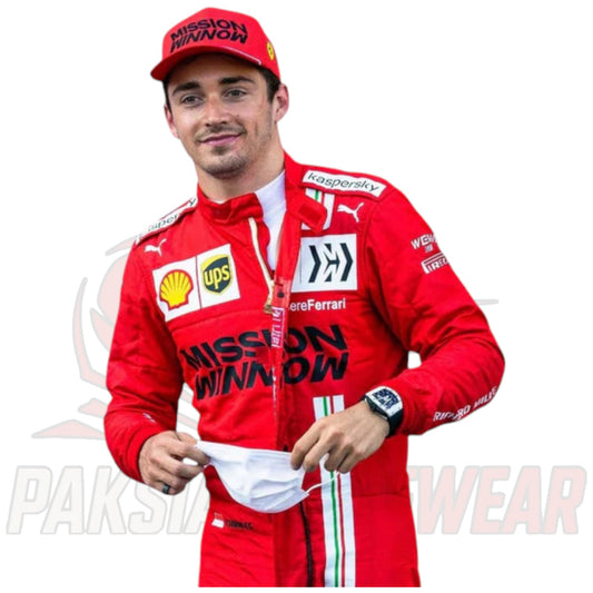 Charles Leclerc 2021 Ferrari Mission Winnow F1 Replica Race Suit – Paksial Racewear