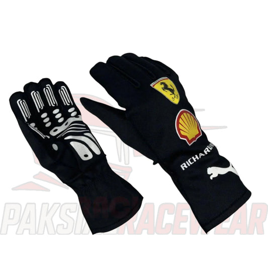 Charles Leclerc 2022 Ferrari Replica Racing Gloves | Paksial Racewear