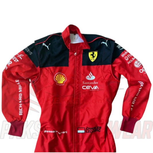 Charles Leclerc 2023 Ferrari F1 Embroidered Racing Suit | Premium Replica by Paksial