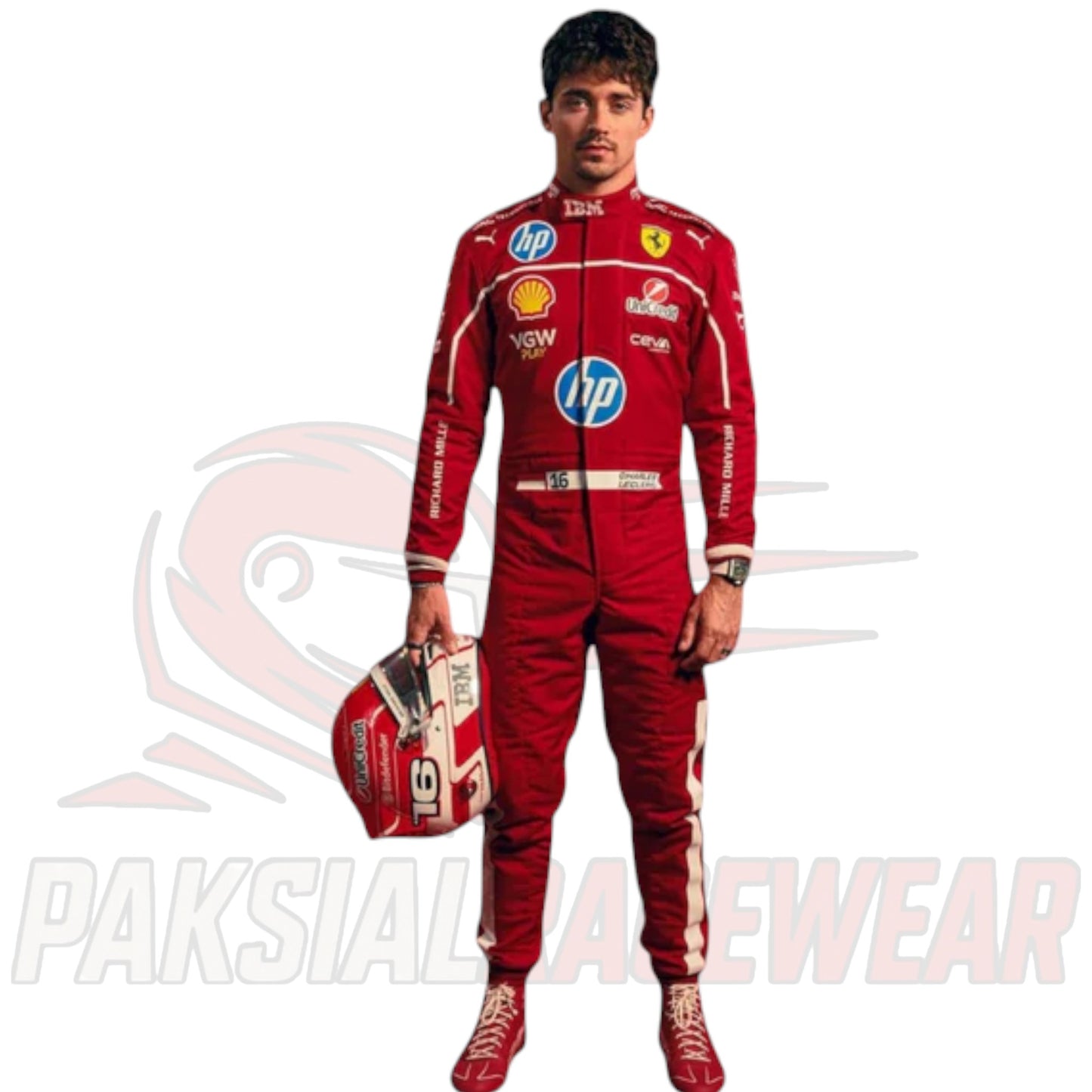 Charles Leclerc 2025 Ferrari F1 Team Replica Race Suit – Paksial Racewear