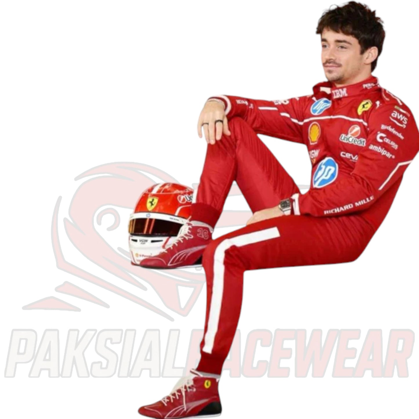 Charles Leclerc 2025 Ferrari F1 Team Replica Race Suit – Paksial Racewear
