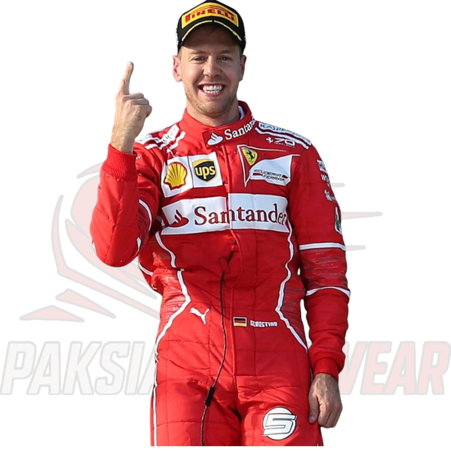 Sebastian Vettel 2017 Ferrari F1 Victory Replica Racing Suit