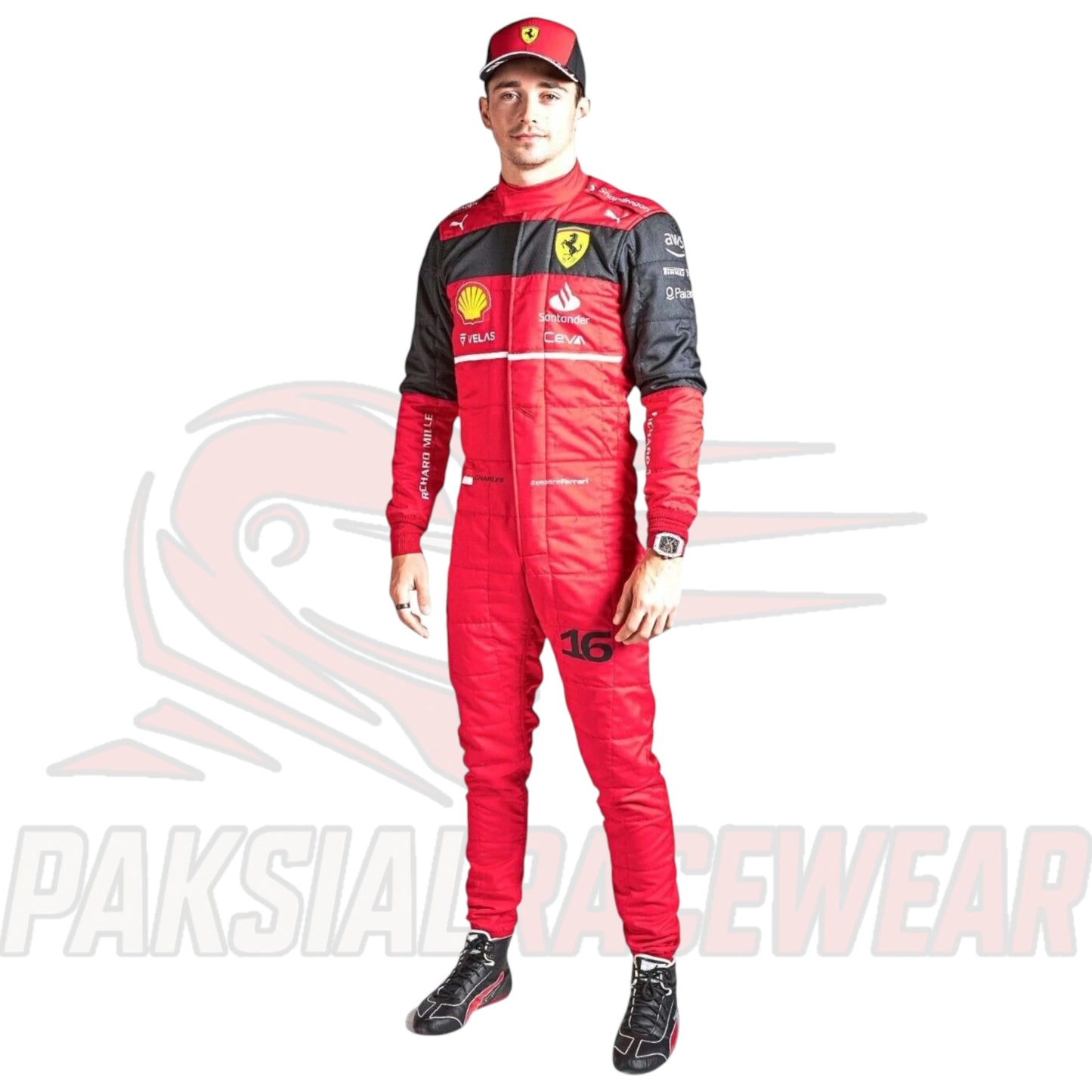 2022 Scuderia Ferrari Charles Leclerc Replica Racing Suit | Paksial Racewear