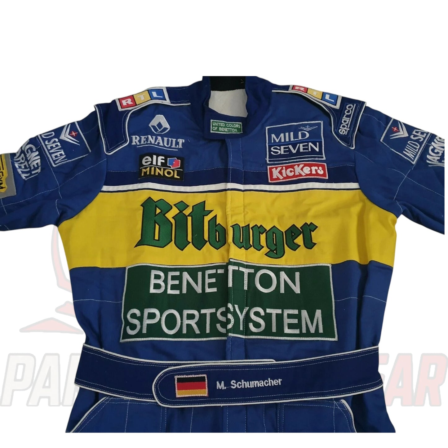 Michael Schumacher Benetton F1 Embroidered Replica Go Kart Race Suit