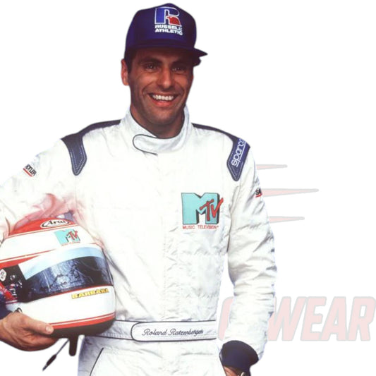 F1 Roland Ratzenberger Replica Embroidered Go Kart Racing Suit