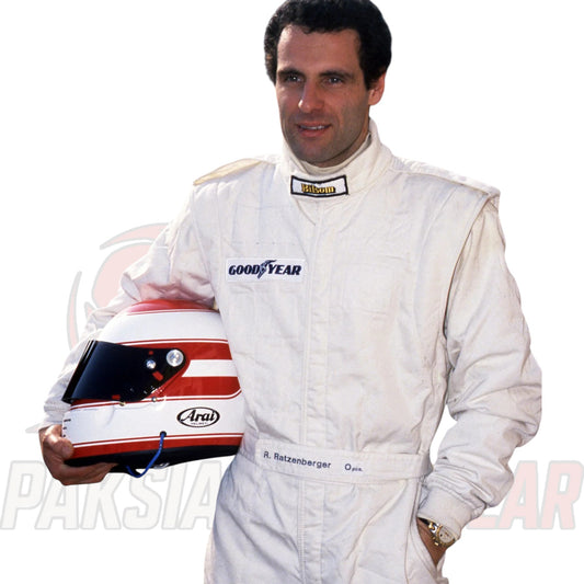 F1 Roland Ratzenberger Replica Embroidered Patched Go Kart Racing Suit