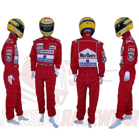 Ayrton Senna 1991 F1 Embroidered Patch Go Kart Replica Race Suit