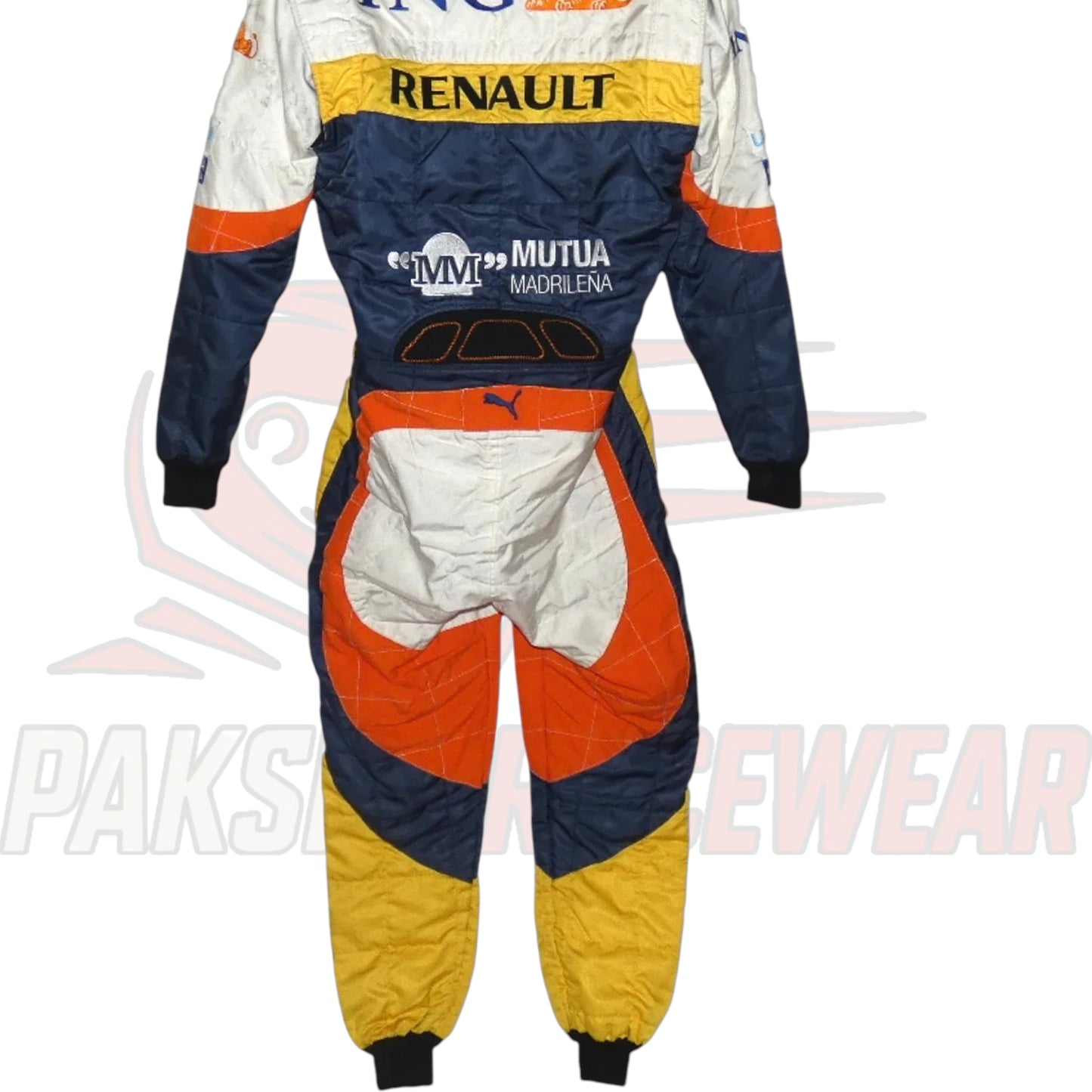 Fernando Alonso 2008 Renault F1 Embroidered Replica Race Suit by Paksial Racewear