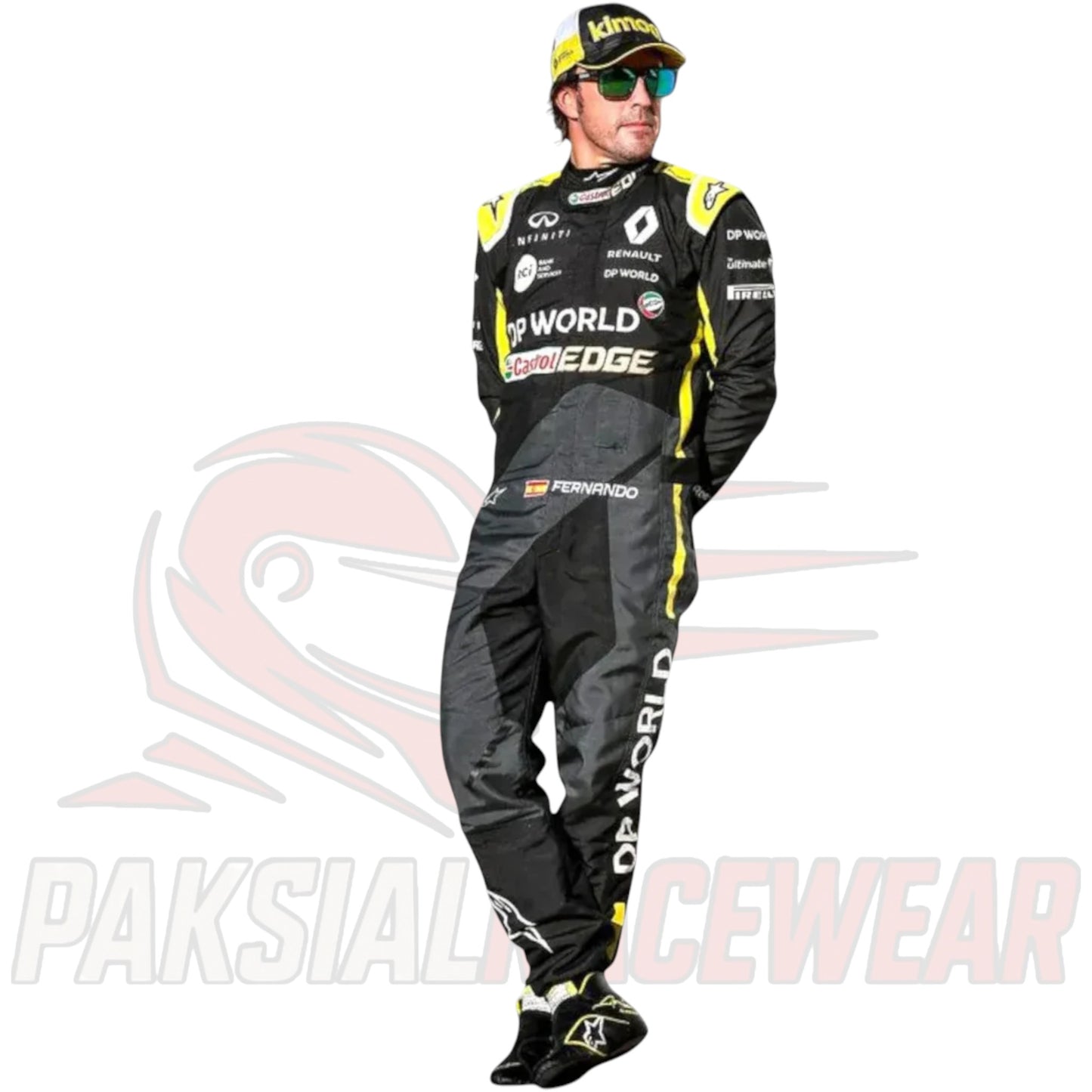 Fernando Alonso 2020 Renault DP World F1 Team Replica Race Suit – Paksial Racewear