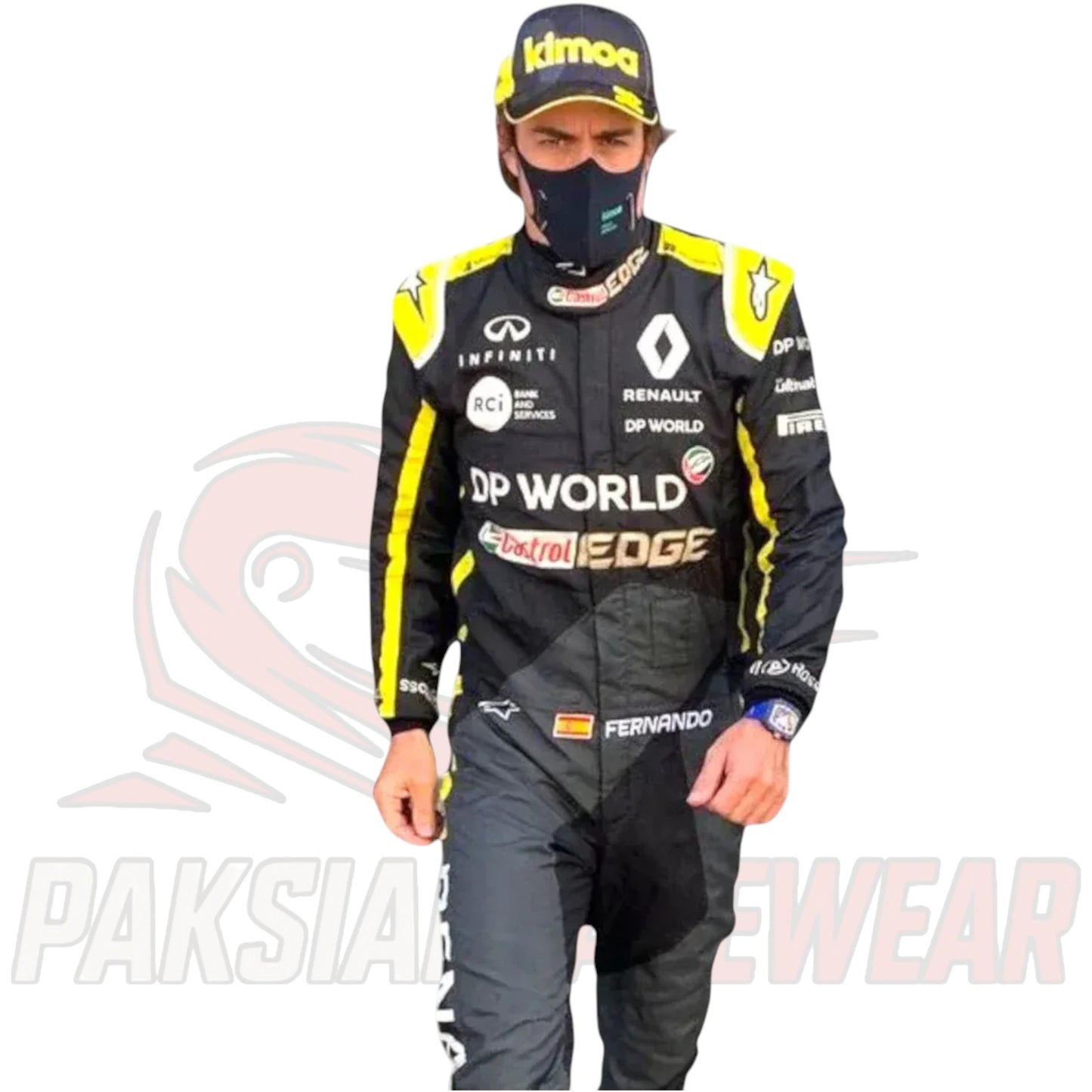Fernando Alonso 2020 Renault DP World F1 Team Replica Race Suit – Paksial Racewear